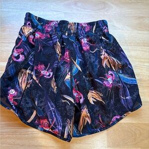 Lulu's Black Floral Athletic Shorts